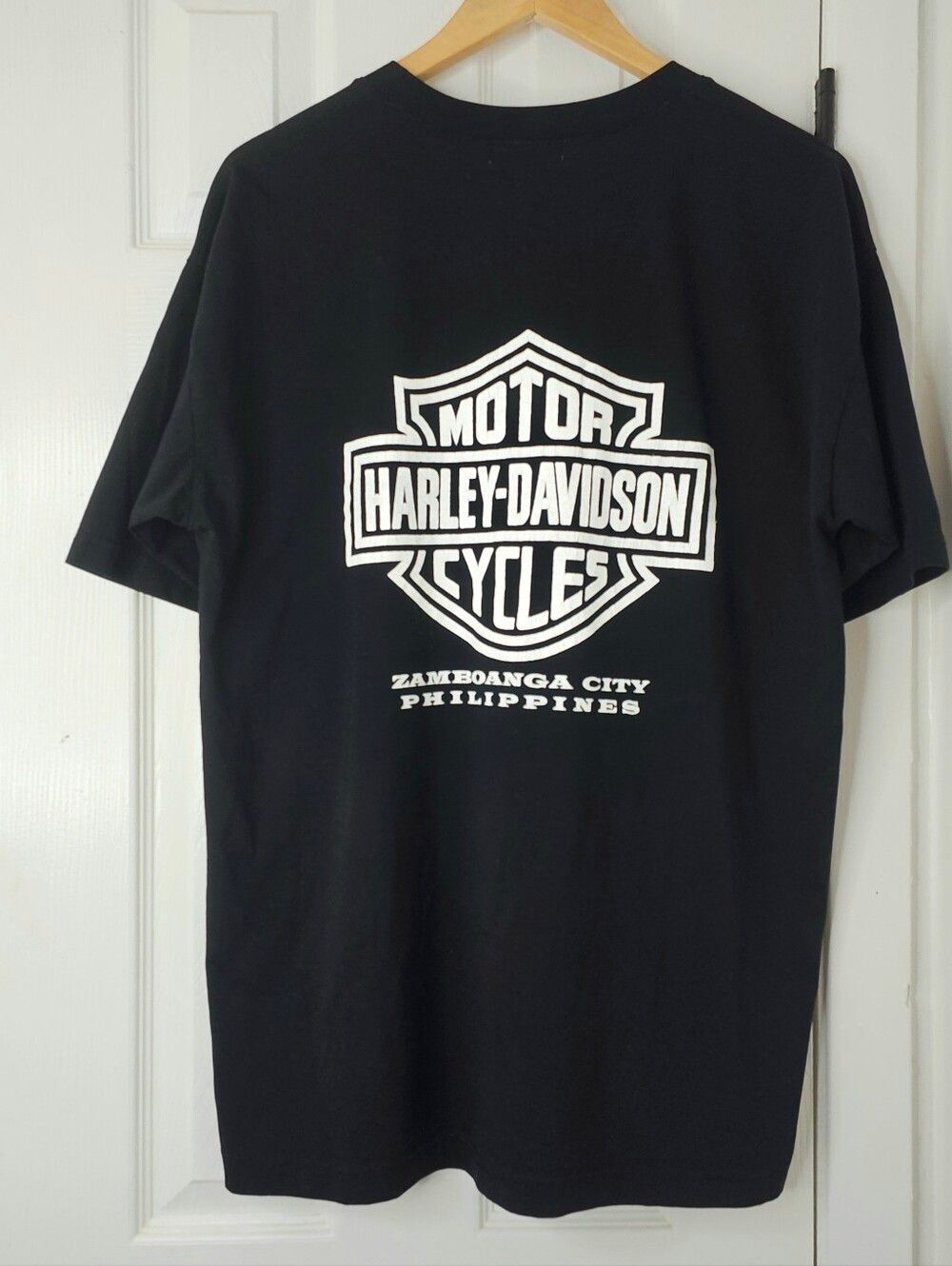 Men’s Black Moto T-Shirt 2X Vintage